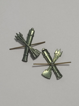 Эмблема петличная нового образца защитная Войска ПВО, зеленый, металл - интернет магазин Полигон