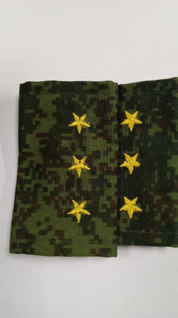 Ф/пог. "русская цифра" вышит. желтым (старший прапорщик)  - интернет магазин Полигон