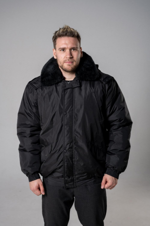 Куртка зимняя НОРД (Охрана), ткань Дюспа, цвет Чёрный - интернет магазин Полигон